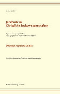 Abbildung von: Jahrbuch für christliche Sozialwissenschaften / Öffentlich-rechtliche Medien - Aschendorff