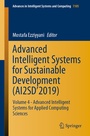 Cover: Advanced Intelligent Systems for Sustainable Development (AI2SD'2019) - Springer