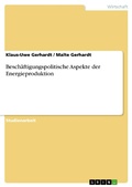 Cover: Besch&auml;ftigungspolitische Aspekte der Energieproduktion - GRIN Verlag
