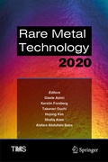 Cover: Rare Metal Technology 2020 - Springer