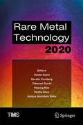 Cover: Rare Metal Technology 2020 - Springer
