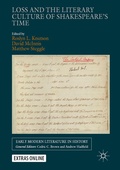 Cover: Loss and the Literary Culture of Shakespeare's Time - Palgrave Macmillan