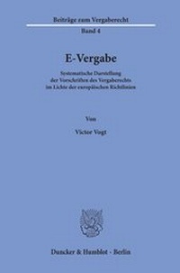 Abbildung von: E-Vergabe - Duncker & Humblot