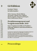 Cover: GI Edition Proceedings Band 298 Projektmanagement und Vorgehensmodelle 2019 - K&ouml;llen