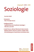 Cover: Soziologie 2/2020 - Campus Verlag Digital
