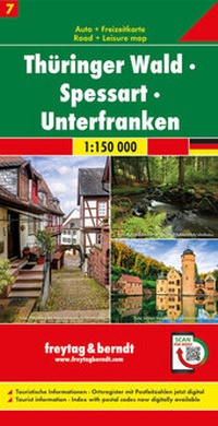 Abbildung von: Thüringer Wald - Spessart - Unterfranken, Autokarte 1:150.000, Blatt 7 - Freytag-Berndt und ARTARIA