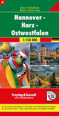 Abbildung von: Hannover - Harz - Ostwestfalen, Autokarte 1:150.000, Blatt 4 - Freytag-Berndt und ARTARIA