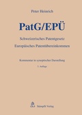 Cover: PatG/EP&Uuml; - Schweizerisches Patentgesetz/Europ&auml;isches Patent&uuml;bereinkommen - St&auml;mpfli Verlag AG