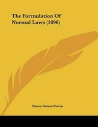 Abbildung von: The Formulation Of Normal Laws (1896) - Kessinger Publishing