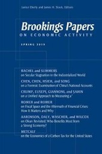 Enlarge image Cover: Brookings Papers on Economic Activity: Spring 2019 - Brookings Institution
