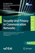 Cover: Security and Privacy in Communication Networks - Springer