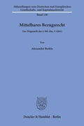 Abbildung von: Mittelbares Bezugsrecht. - Duncker & Humblot