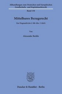 Abbildung von: Mittelbares Bezugsrecht. - Duncker & Humblot