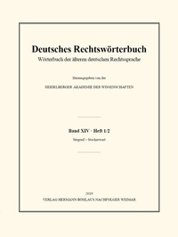 Abbildung von: Deutsches Rechtswörterbuch - J.B. Metzler