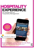 Cover: Hospitality Experience - Routledge