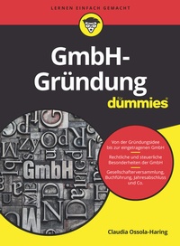 Abbildung von: GmbH-Gründung für Dummies - Wiley-VCH