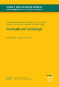 Cover: Grammatik und Terminologie - Narr Francke Attempto Verlag