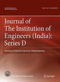 Abbildung von: Journal of The Institution of Engineers (India): Series D - Springer