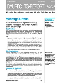 Abbildung von: Baurechts-Report - Ernst Vögel