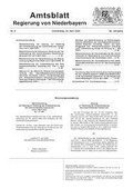 Abbildung von: Amtsblatt der Regierung von Niederbayern - Regierung von Niederbayern