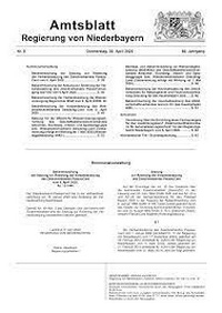 Abbildung von: Amtsblatt der Regierung von Niederbayern - Regierung von Niederbayern