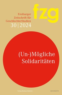 Abbildung von: FZG - Freiburger Zeitschrift für GeschlechterStudien - Barbara Budrich