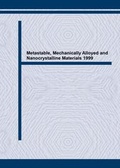Cover: Metastable, Mechanically Alloyed and Nanocrystalline Materials 1999 - Trans Tech Publications Ltd