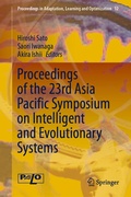 Cover: Proceedings of the 23rd Asia Pacific Symposium on Intelligent and Evolutionary Systems - Springer