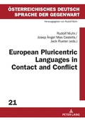 Cover: European Pluricentric Languages in Contact and Conflict - Peter Lang Verlag