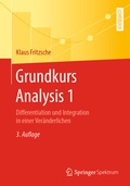 Cover: Grundkurs Analysis 1 - Springer Spektrum