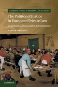 Cover: The Politics of Justice in European Private Law - Cambridge University Press