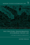 Cover: The Structural Transformation of European Private Law - Hart Publishing