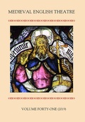 Cover: Medieval English Theatre 41 - D.S. Brewer
