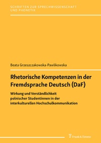 Abbildung von: Rhetorische Kompetenzen in der Fremdsprache Deutsch (DaF) - Frank & Timme