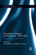 Cover: Transatlantic Literature and Transitivity, 1780-1850 - Routledge