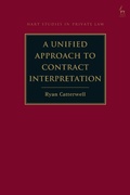 Bild: A Unified Approach to Contract Interpretation - Hart Publishing