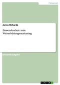 Cover: Einsendearbeit zum Weiterbildungsmarketing - GRIN Verlag