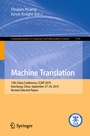 Cover: Machine Translation - Springer