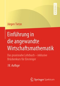 Abbildung von: Einführung in die angewandte Wirtschaftsmathematik - Springer Spektrum