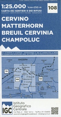 Abbildung von: WK 108 Cervino Matterhorn 1:25 000 - Istituto Geografico Centr