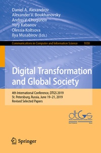 Abbildung von: Digital Transformation and Global Society - Springer