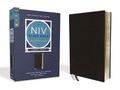 Cover: NIV Study Bible, Fully Revised Edition (Study Deeply. Believe Wholeheartedly.), Large Print, Bonded Leather, Black, Red Letter, Comfort Print - Zondervan