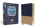 Cover: NIV Study Bible, Fully Revised Edition (Study Deeply. Believe Wholeheartedly.), Leathersoft, Navy/Tan, Red Letter, Comfort Print - Zondervan