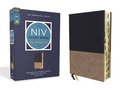 Cover: NIV Study Bible, Fully Revised Edition (Study Deeply. Believe Wholeheartedly.), Leathersoft, Navy/Tan, Red Letter, Thumb Indexed, Comfort Print - Zondervan