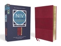 Cover: NIV Study Bible, Fully Revised Edition (Study Deeply. Believe Wholeheartedly.), Large Print, Leathersoft, Burgundy, Red Letter, Comfort Print - Zondervan