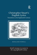 Cover: Christopher Smart's English Lyrics - Routledge
