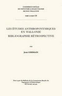 Abbildung von: Les etudes anthroponymiques en Wallonie - Peeters Publishers