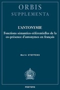 Cover: L'antonymie - Peeters Publishers