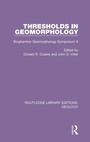 Cover: Thresholds in Geomorphology - Routledge