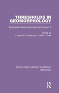 Cover: Thresholds in Geomorphology - Routledge